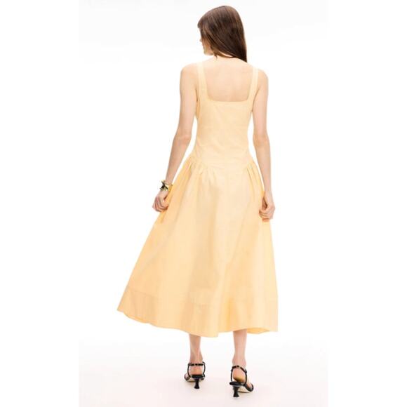 Proenza Schouler White Label Kendall Maxi Dress in Wheat Size 10 - Picture 3 of 11